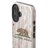 California Flag Dark Wood iPhone 16 Plus Impact Case
